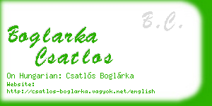 boglarka csatlos business card